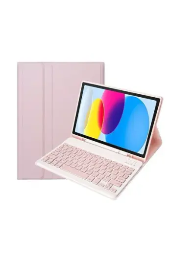 Ipad 10.nesil (10.9 İNÇ) Uyumlu Bluetooth Özellikli Kalem Bölmeli Türkçe Klavyeli Kılıf