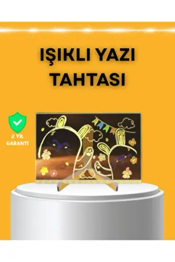 Masaüstü ve Duvara Monte Edilebilir LED Işıklı Yazı Panosu - LSNTKN-RS4937