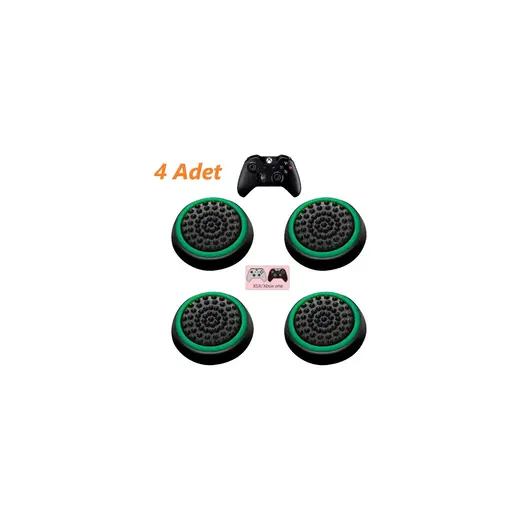 Feza Xbox Wireless Controller 2 Çift Tırtıklı Analog Başlığı Yeşil 4 Adet Oyun Aksesuarı