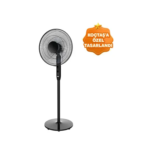 GoodHome 40 cm Kumandalı Ayaklı Vantilatör Siyah