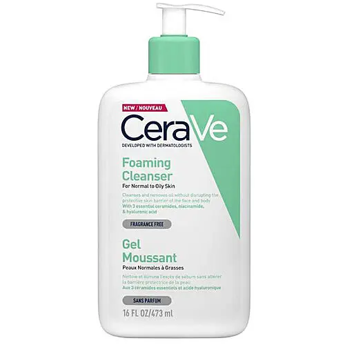 CeraVe Normal Ve Yağlı Ciltler İçin Köpüren Temizleyici 473 ml