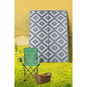 Konfor Halı Savana 8805 Plaj Kamp Piknik Bahçe Halısı Balkon Teras Hasır Mat Savan Halı 180x270 cm