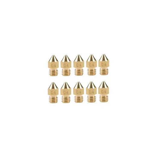 Cin 0.4mm Mk8 Pirinç Nozzle- Creality Ender 3 V2 Uyumlu - 10 Adet