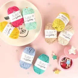 La Mia Mini Cottony 25 gr Pembe Bebek El Örgü İpi - L013 4