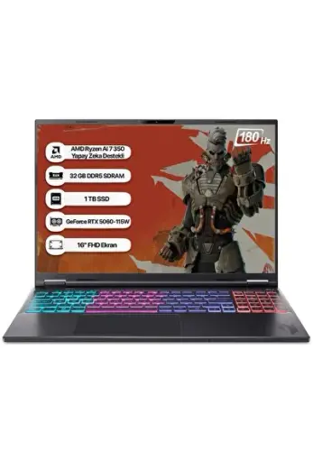 Nitro 16S NH.QXJEY.002 R7 AI-350 32 GB 1 TB RTX5060-8 GB 16'' WQXGA 180Hz DOS