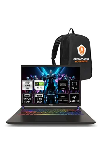 Vector 16 HX AI Ultra 9 275HX 96GB 4TB SSD RTX5070/8GB 115W 16" QHD+ 240Hz FDOS Gaming