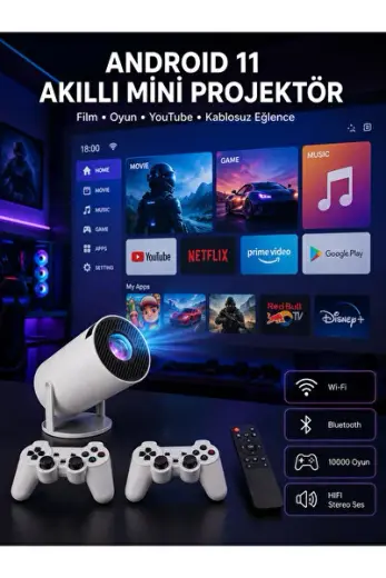 Full HD 8 GB Ayaklı Çift Kollu 4K Video Oyun Konsolu Taşınabilir Yeni Nesil