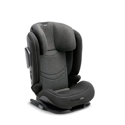 Inglesina Cartesio i-Size Isofix Oto Koltuğu 100-150 cm (3-12 Yaş) 7 Kademe Baş Desteği - Vulcan Black