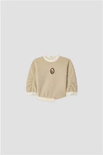 B&G Kız Bebek Bisiklet Yaka Sweatshirt