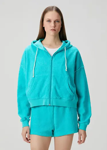 Bobypark Mavi Kapüşonlu Sweatshirt