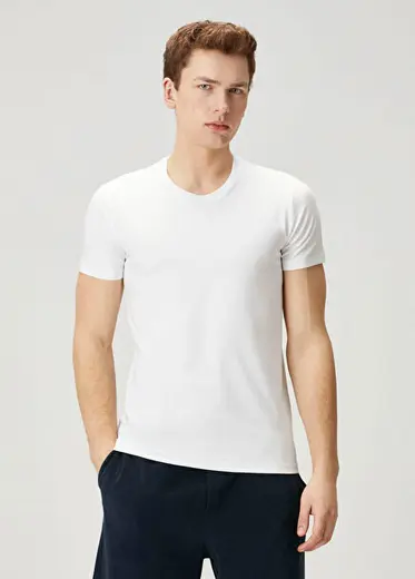 2li Beyaz Basic T-shirt