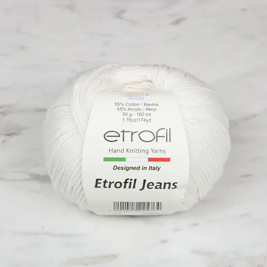 Etrofil Jeans Kırık Beyaz El Örgü İpi - 077