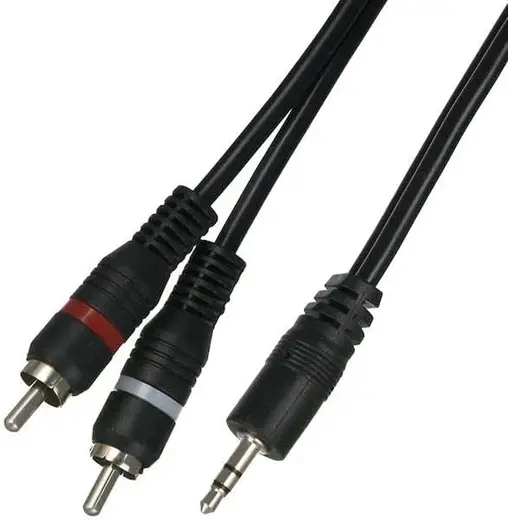 3.5mm Stereo To 2rca Aux Ses Kulaklık Çevirici Kablosu (1.4 Metre)
