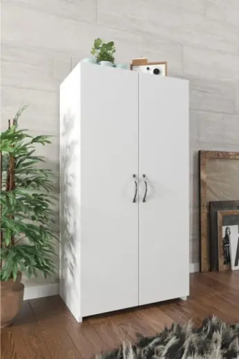 Kzy Mobilya Çok Amaçlı Dolap 110 Cm Beyaz