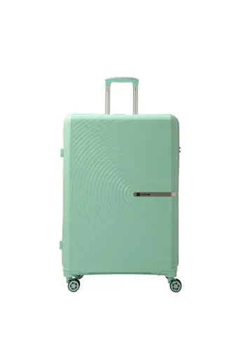 Bavul Büyük ve Orta 2li Set Kırılmaz Silikon Valiz V374 Mint Yeşili