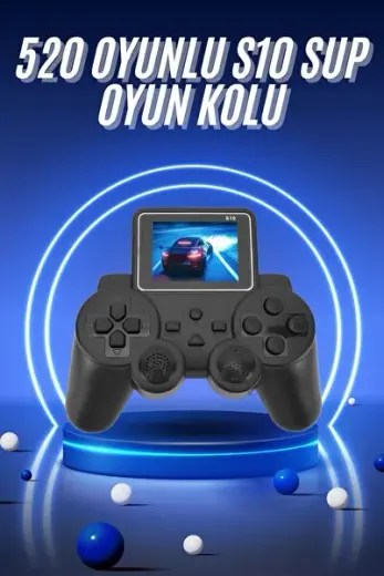 2.4 İnç Ekran 520 Oyunlu Retro Temalı Kablosuz Oyun Kolu El Atarisi