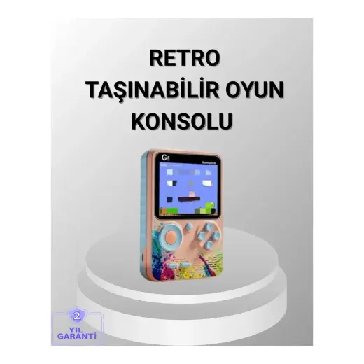 Mini Retro Oyun Konsolu 500 Oyunlu 3.0 Inç Ekran ve Şarjlı Batarya