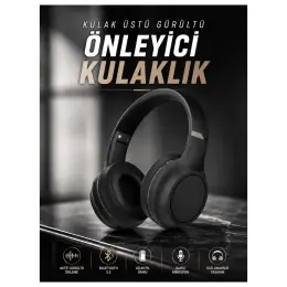 Renas Store Kulak Üstü Kablosuz Bluetooth Kulaklık Gürültü Önleyici Ayarlanabilir 1