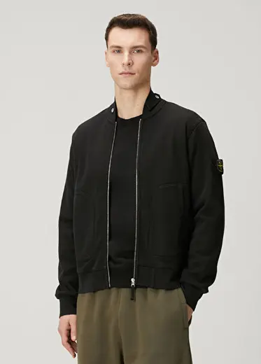 Comfort Fit Siyah Sweatshirt