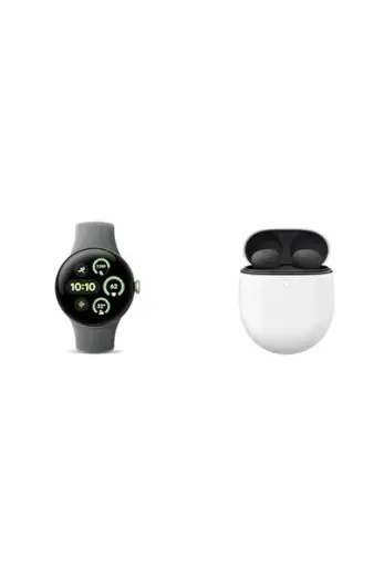 Paketi - Pixel Watch 3 (Şampanya Altın - Hazel Bant - 41 mm WiFi) ve Pixel Buds Pro 2 Kulaklı