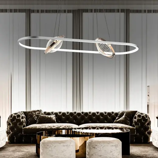 Apliqa Bennan Sıralı 60 Watt Krom Gold Modern Oturma Odası, Yemek Masası Üstü, Salon Led Avize