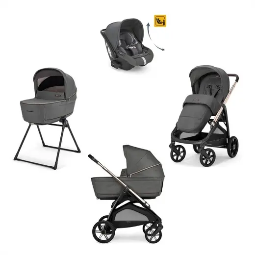 Inglesina Aptica Glam Bebek Arabası & Darwin Recline Ana Kucaklı 4'lü Sistem - Velvet Grey