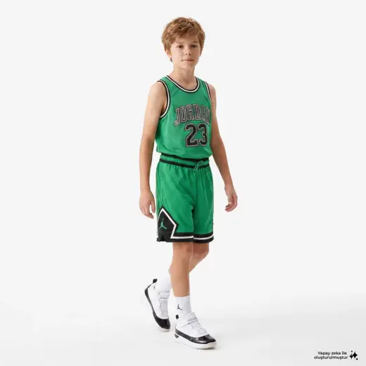 Jordan Dri-FIT Sport Diamond Çocuk Yeşil Basketbol Şort
