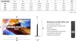 Philips Ambilight TV 55OLED760 4K UHD OLED 139 cm 55" Smart TV Dolby Vision TitanOS 3