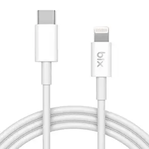 Bix PD Type-C Lightning iPhone Hızlı Beyaz Şarj Kablosu