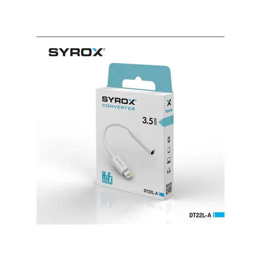 Syrox DT22L-A iphone Lightning To 3.5 mm Jack Kulaklık Çevirici Aux Dönüştürücü Adaptör