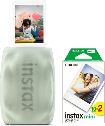 Fujifilm Instax Mini Link 3 Yeşil Akıllı Telefon Yazıcısı Ve 20'Li Mini Film
