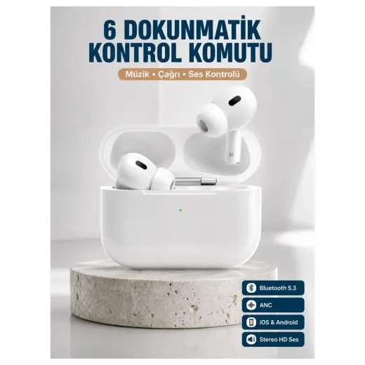 sbodurhome Yeni Nesil Pro Bluetooth Kulaklık Android ve Ios Uyumlu Dokunmatik Kontrol