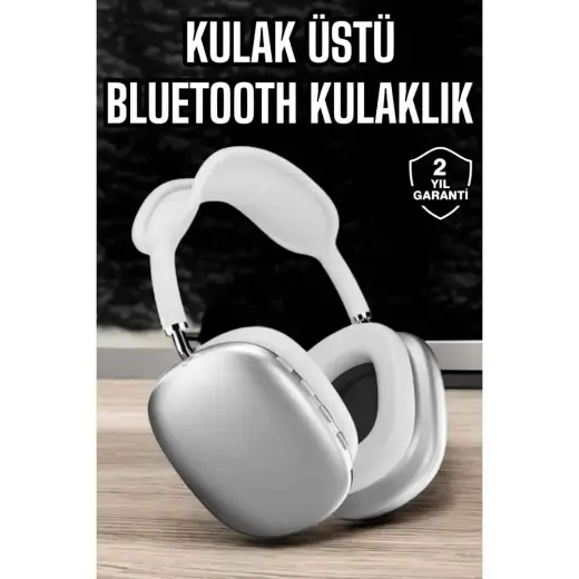 Renas Store P9 Air Max Kablosuz 5.0 Mikrofonlu Bluetooth Kulaklık Beyaz Yüksek Ses Kaliteli