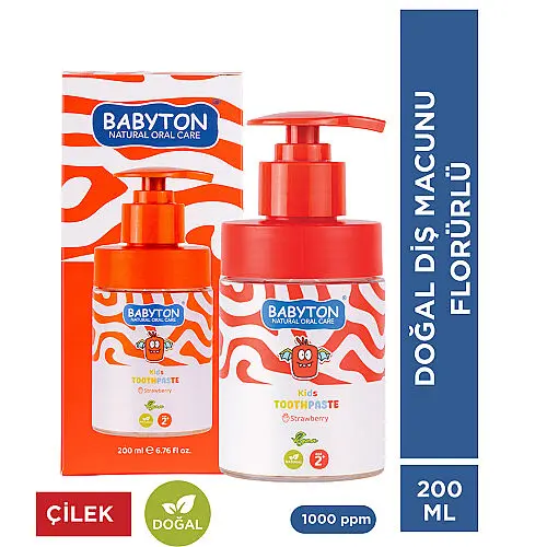 Babyton Kids Toothpaste +2 Yaş Çilekli Diş Macunu 200 ml
