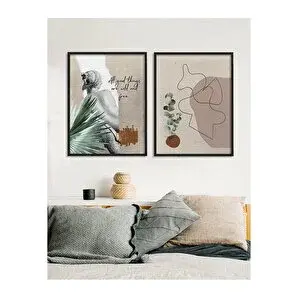 Vetro Design Good Things Çerçeveli Tablo Set 30x40 Cm Siyah