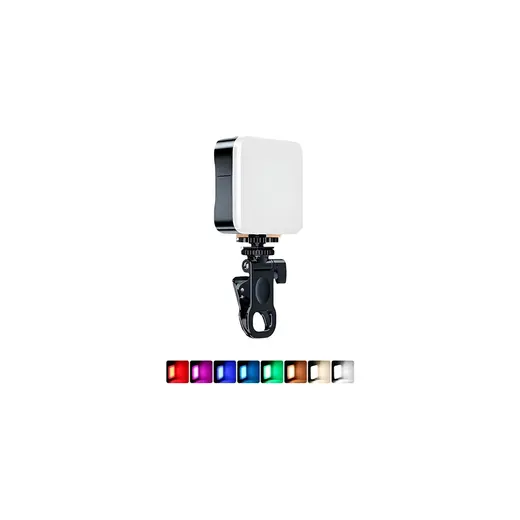vooka Rgb LED Video Işığı 100 LED Şarjlı Selfie Işığı Mandallı Telefon Kamera Tablet Laptop Uyumlu