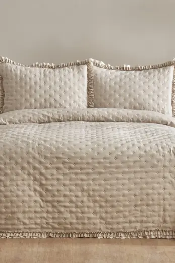 Karaca Home Viona Çift Kişilik Yatak Örtüsü Seti Bej 200.22.04.0258 Bej
