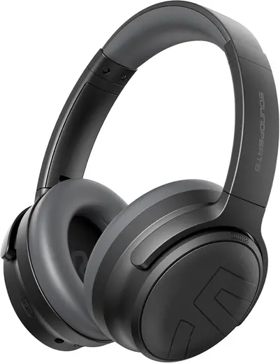 SoundPEATS Space Pro Kablosuz Kulaklık Bluetooth5.4 Katlanabilir Saç bandı Hi-Res LDAC Aktif Gürültü Önleme Hibrit AI Gürültü Azaltma AI Dinamik Hoparlör 40mm Oyun Modu Çok Noktalı