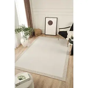 Konfor Halı Sisalux 3084 Krem Bej Sisal Dokuma Jüt Kilim Hav Toz Vermez Halı Salon Mutfak Oturma Odası Halısı 80x150 cm