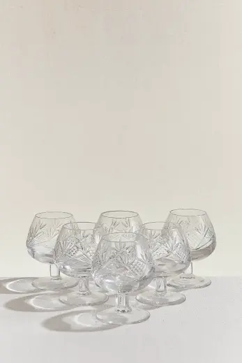 Park Dekor Kristal Ayaklı Bardak 6'lı