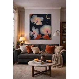 Mgi Design Hilal Manzaralı Bahçe Soyut Kanvas Tablo | Modern Duvar Dekoru | Salon, Yatak Odası Ve Ofis İçin | Sanatsal Ev Dekorasyonu 70x100 cm