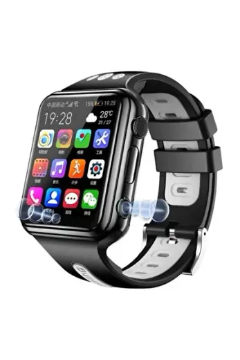 Çocuklar İçin Akıllı Saat, Çift Kameralı, GPS, Wi-Fi, Android, Gri