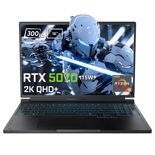 Thunderobot RS16 AMD Ryzen 9-9850HX 32 GB DDR5 1 TB SSD RTX 5070 8 GB 115W 16 inç 2K QHD+ 300Hz FreeDos Gaming Laptop (RS16-R9985HX57E1Q300RB)