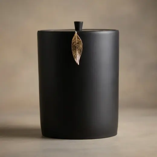 Leaf Çöp Kovası Siyah Altın