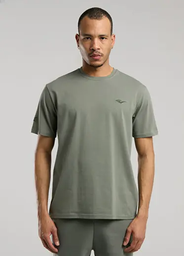 Ever Essentials Haki Regular Fit Kısa Kollu Erkek T-shirt