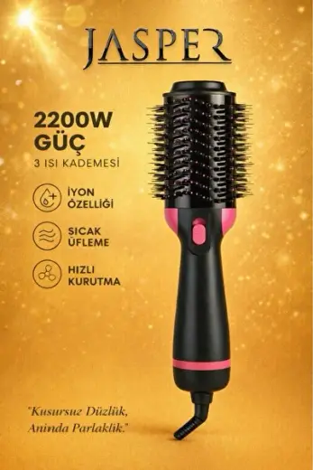 Güçlü 2200W Çok Fonksiyonlu Saç Şekillendirici ve Düzleştirici Fön Tarağı