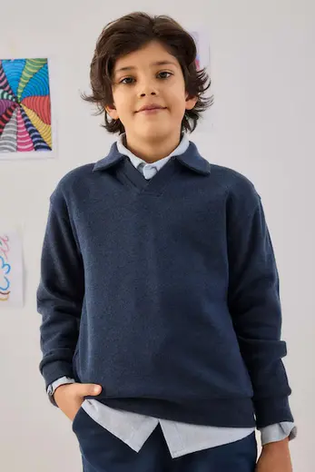 Apaş Yaka Sweatshirt Erkek Çocuk
