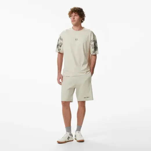 UNITED4 Regular Fit Erkek Krem Şort