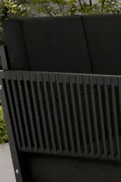 Upstyle Lido Bahçe & Balkon Oturma Takımı Antrasit Siyah 3