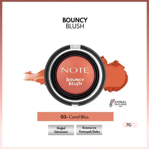 Note Bouncy Blush Allık 03 Coral Bliss